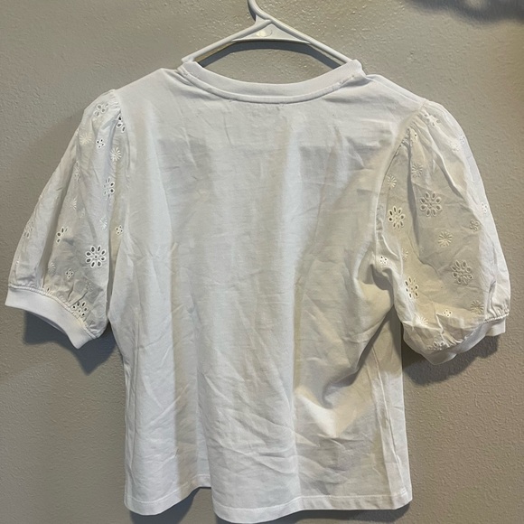 FRAME The Eyelet Sleeve Top Xs - Picture 7 of 7